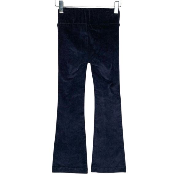 SPRWMN XS Black Corduroy Ankle Flare Pants Pull On Stretch High Rise - Picture 3 of 10